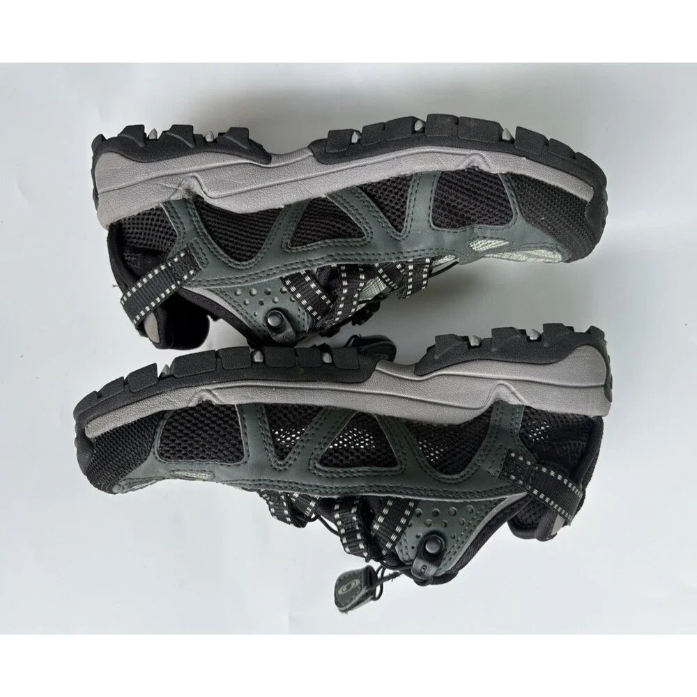 Salomon Contagrip Trail Hiking Shoes Women’s 5.5 Gray Mesh Running Sneakers
